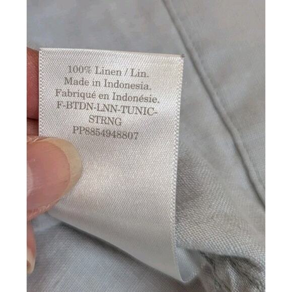 Everlane The Drawstring Tunic 100% Linen Pastel Blue Size Medium - Picture 9 of 9